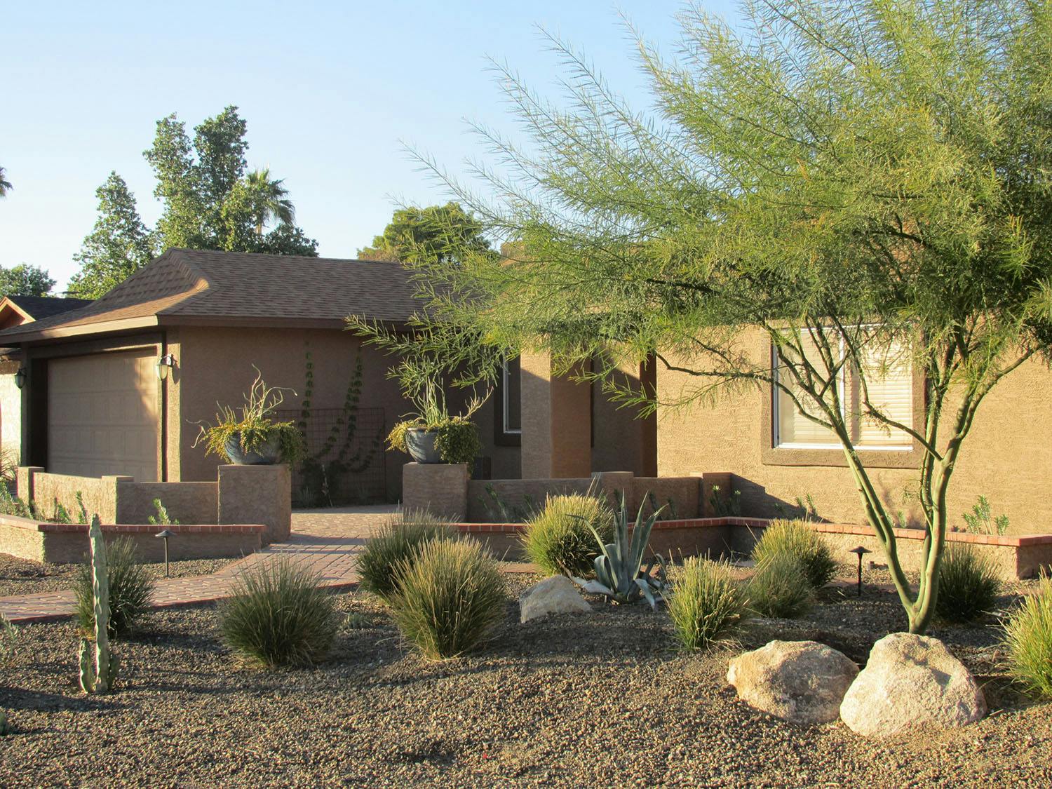 Xeriscaped front yard. Landscape Designer: Sara Jacoby